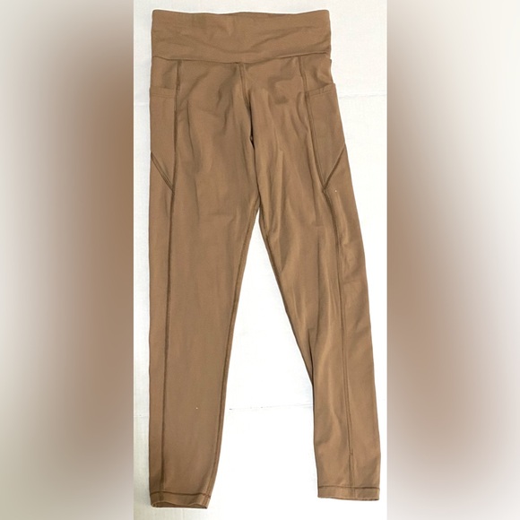 Aeropostale Womens M Solid Lt Brown/Tan High-Waisted Pocket Leggings Athletic - Picture 4 of 13